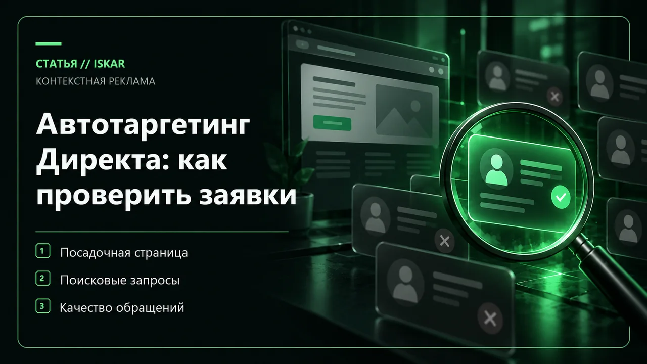 Настройка отбора аудитории и проверка качества обращений
