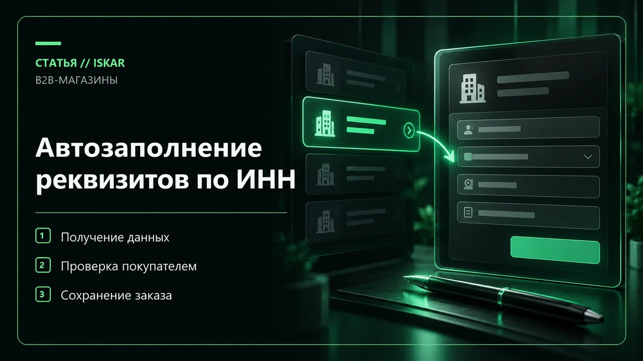 Выбор организации и заполнение реквизитов в форме заказа Выбор организации и заполнение реквизитов в форме заказа