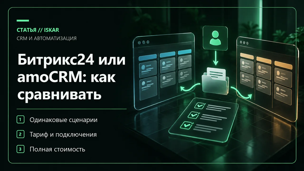Одинаковый сценарий продажи в двух моделях CRM
