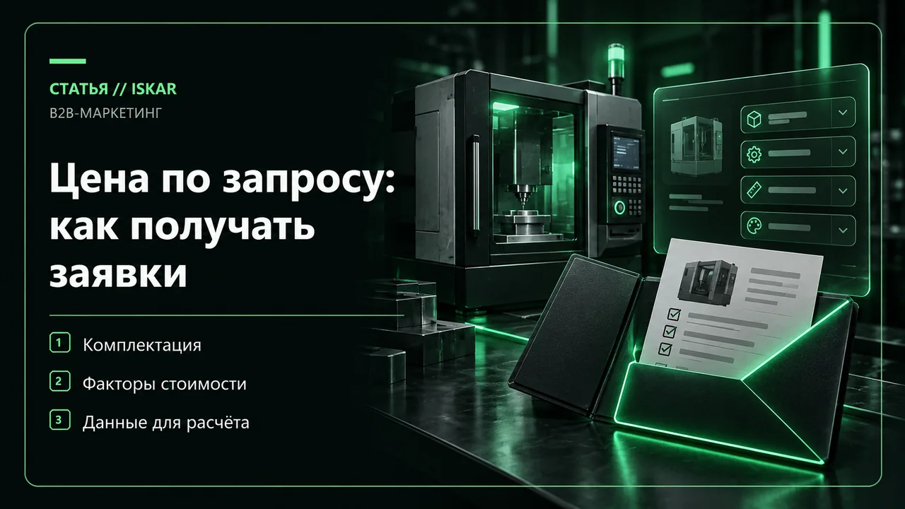 Промышленный станок, параметры комплектации и запрос на расчёт