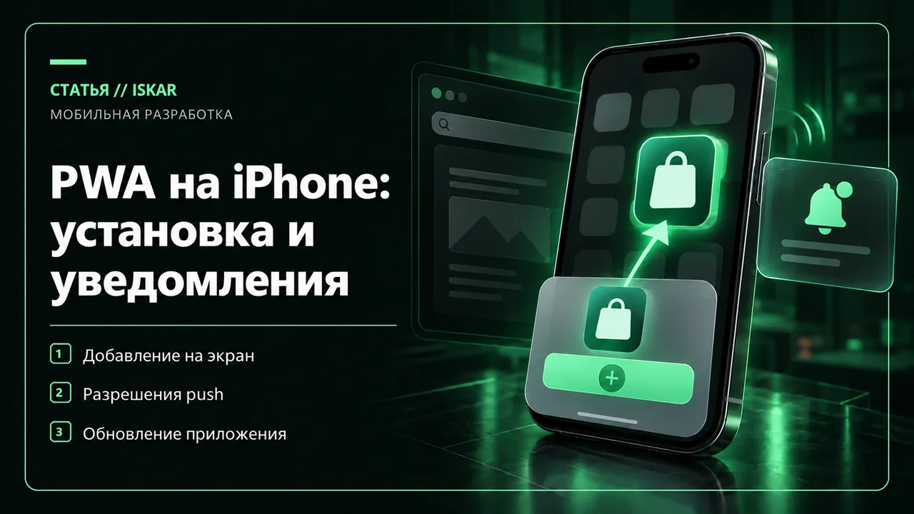 Установленное веб-приложение и разрешение push на телефоне