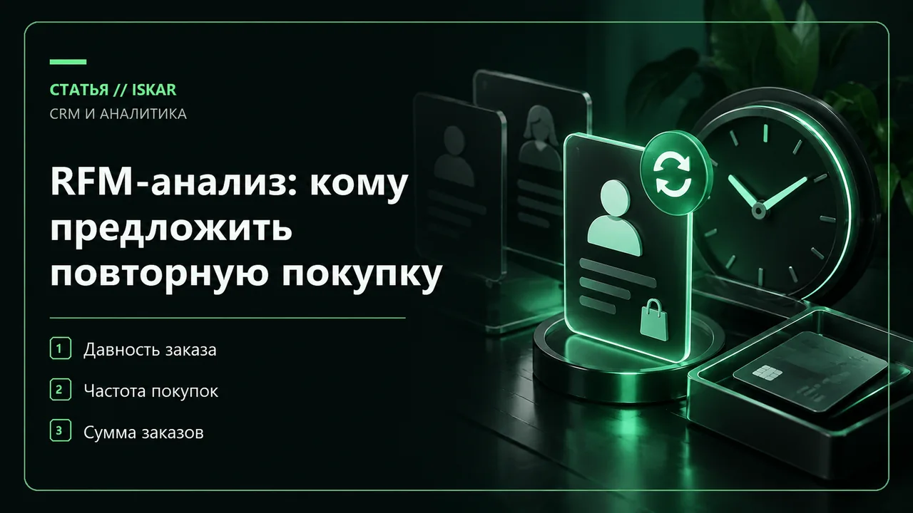 Сегментация покупателей по давности, частоте и сумме заказов
