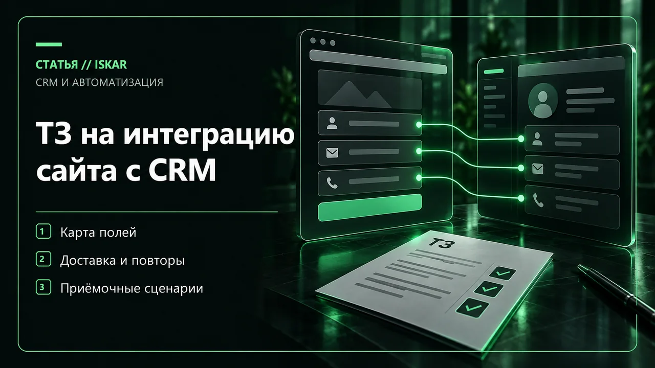 Сопоставление полей и правил передачи данных между сайтом и CRM