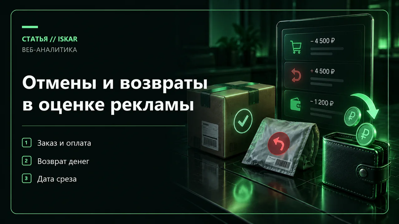 Учёт отмен и возвратов при оценке рекламных расходов