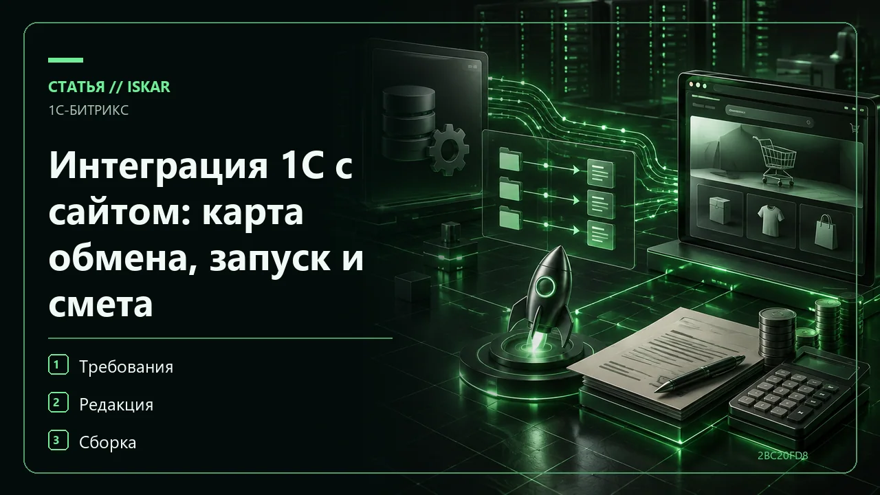 Интеграция 1С с сайтом: карта обмена, запуск и смета фото