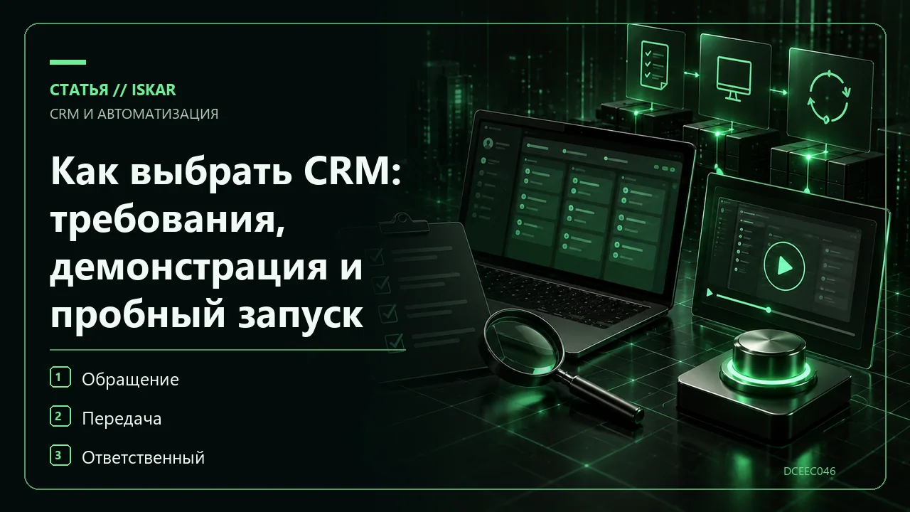 Как выбрать CRM: требования, демонстрация и пробный запуск фото Как выбрать CRM: требования, демонстрация и пробный запуск фото