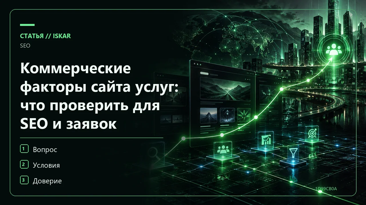 Коммерческие факторы сайта услуг: что проверить для SEO и заявок фото