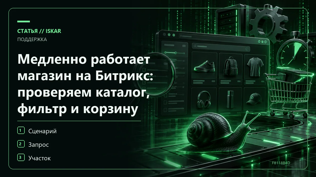 Медленно работает магазин на Битрикс: проверяем каталог, фильтр и корзину фото Медленно работает магазин на Битрикс: проверяем каталог, фильтр и корзину фото