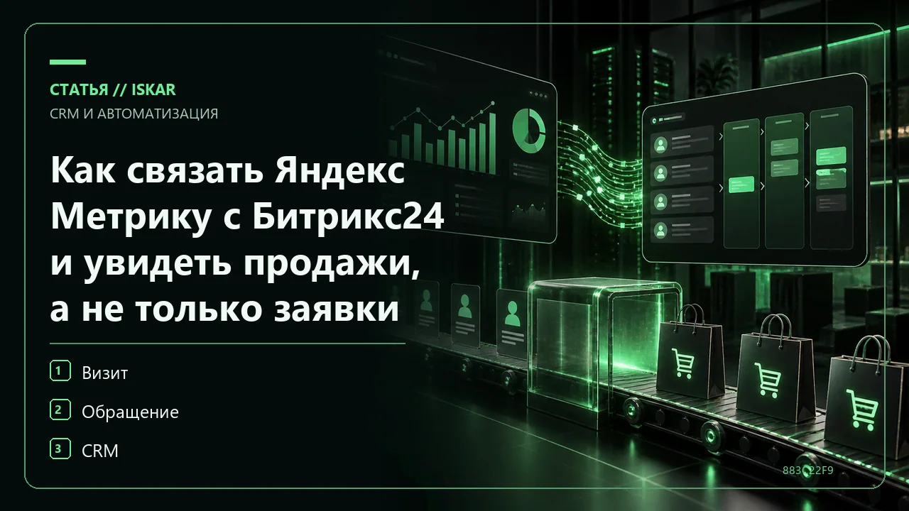 Как связать Яндекс Метрику с Битрикс24 и увидеть продажи, а не только заявки фото Как связать Яндекс Метрику с Битрикс24 и увидеть продажи, а не только заявки фото
