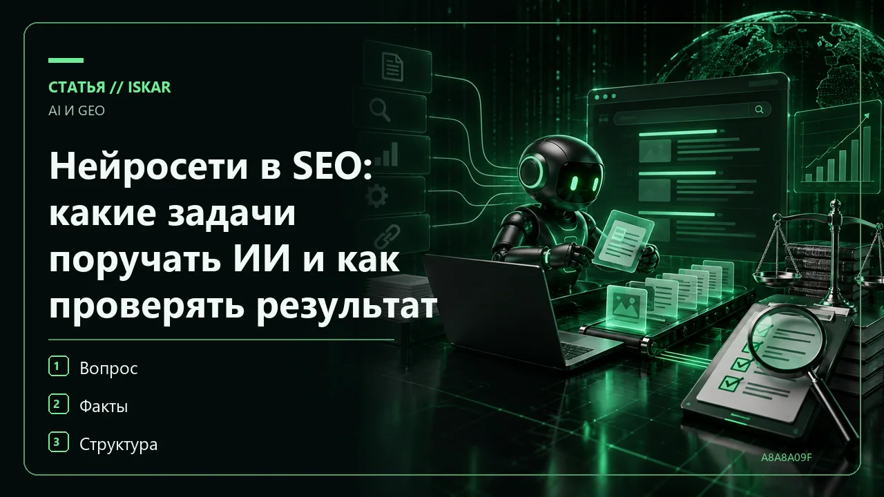 Нейросети в SEO: какие задачи поручать ИИ и как проверять результат фото