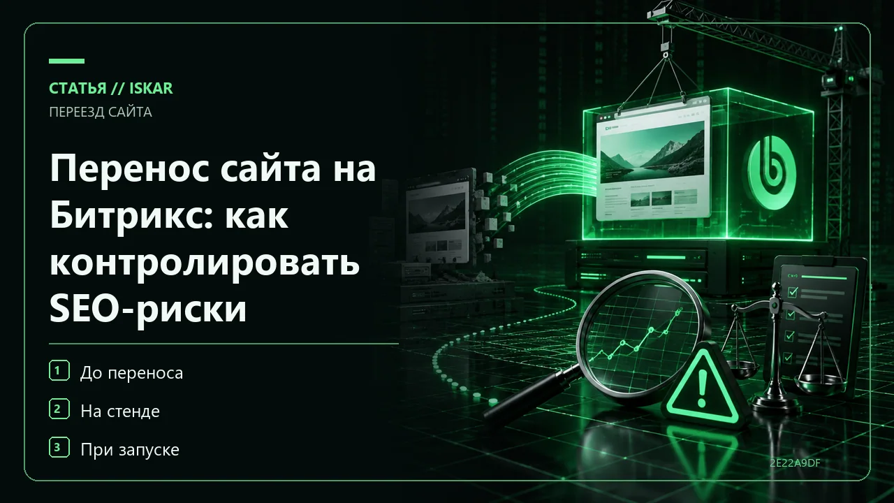 Перенос сайта на Битрикс: как контролировать SEO-риски фото