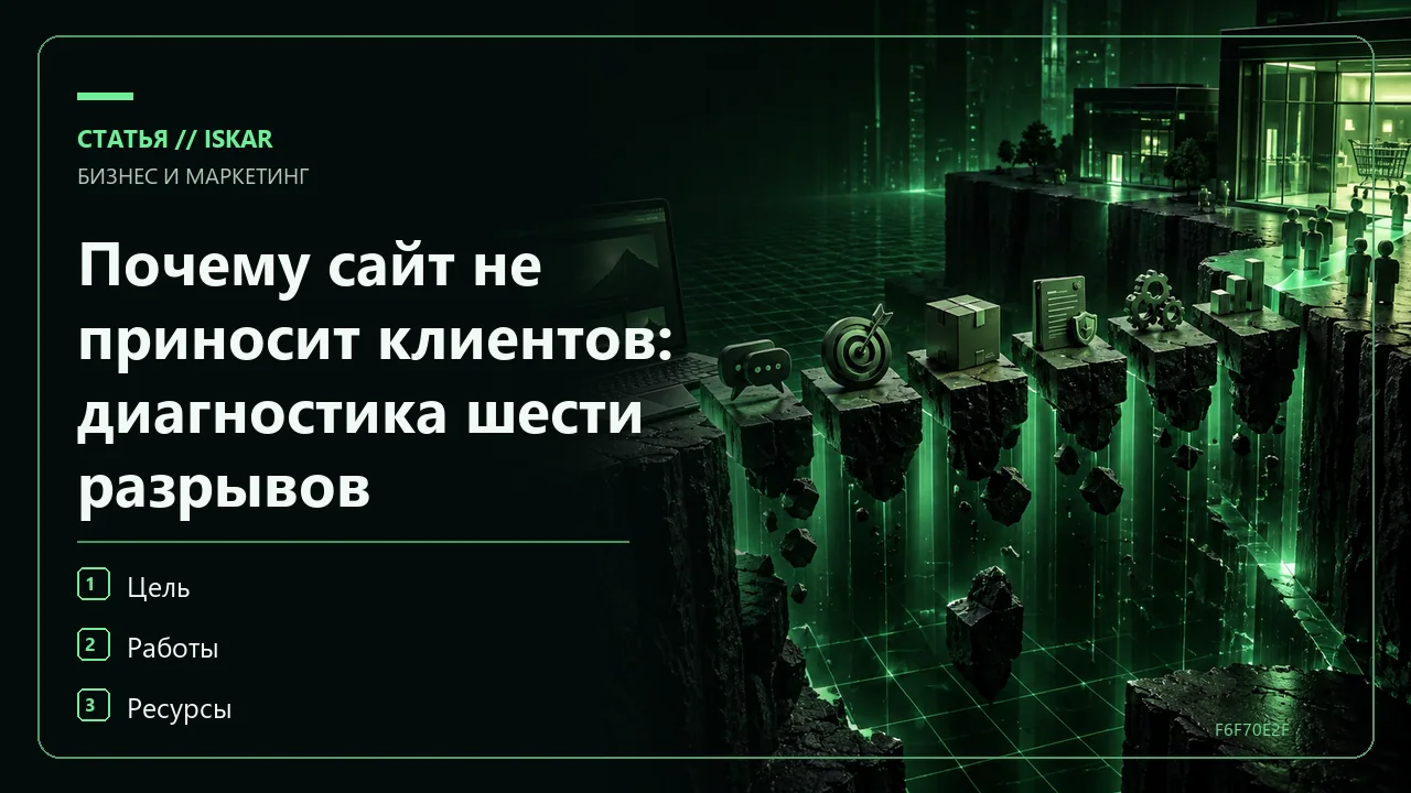 Почему сайт не приносит клиентов: диагностика шести разрывов фото