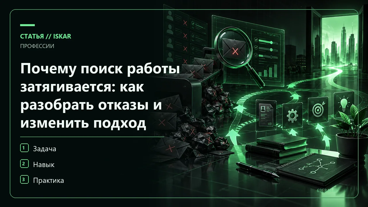 Почему поиск работы затягивается: как разобрать отказы и изменить подход фото