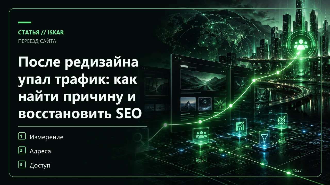 После редизайна упал трафик: как найти причину и восстановить SEO фото