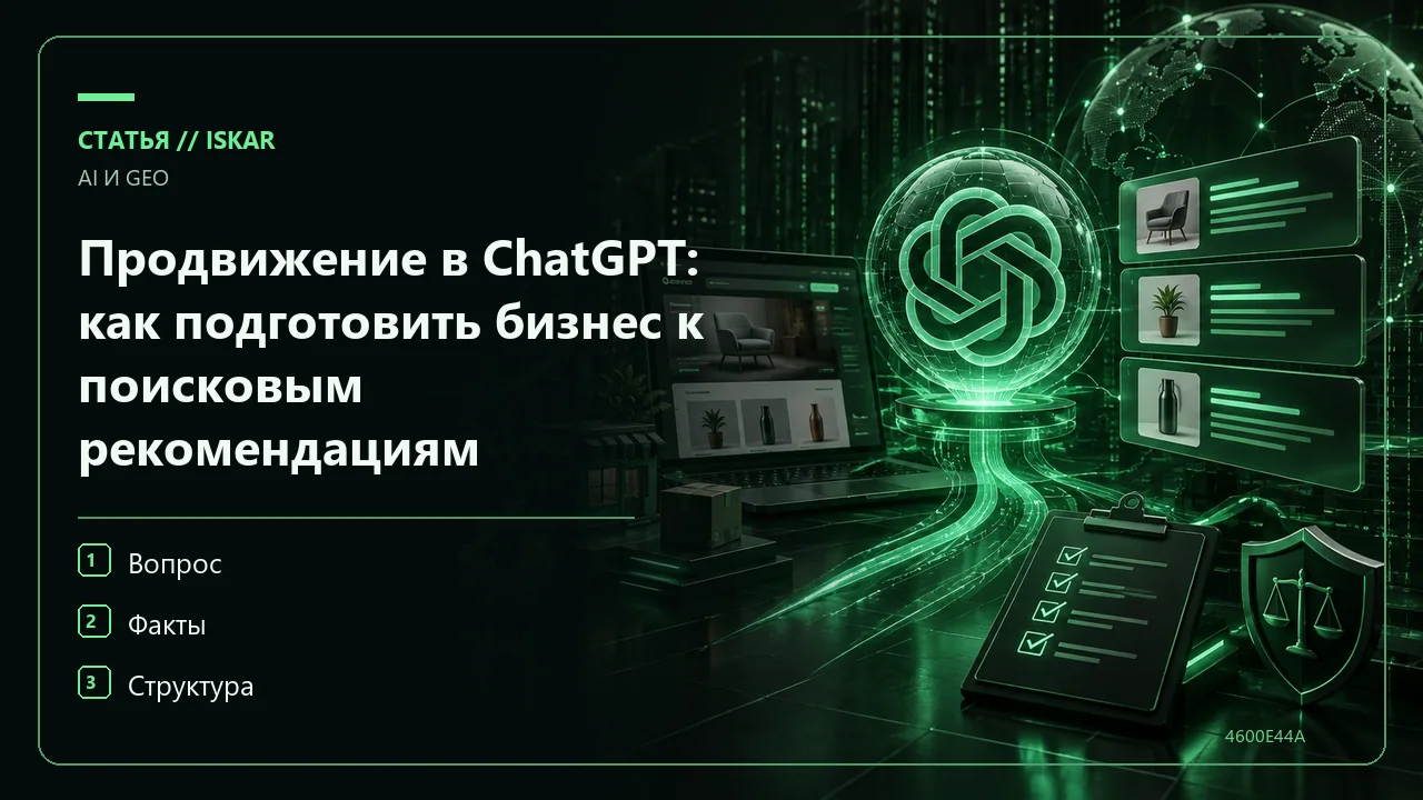 Продвижение в ChatGPT: как подготовить бизнес к поисковым рекомендациям фото