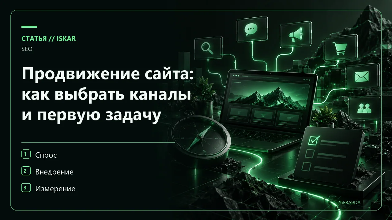 Продвижение сайта: как выбрать каналы и первую задачу фото
