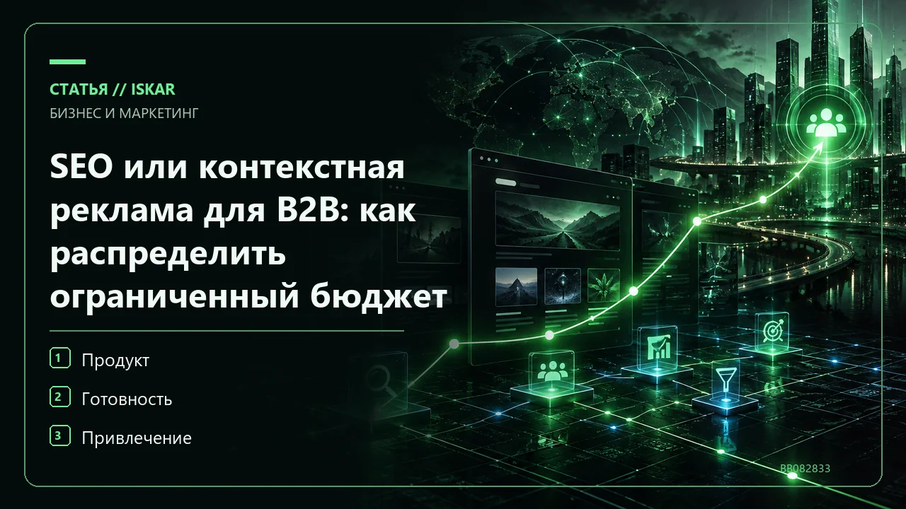 SEO или контекстная реклама для B2B: как распределить ограниченный бюджет фото