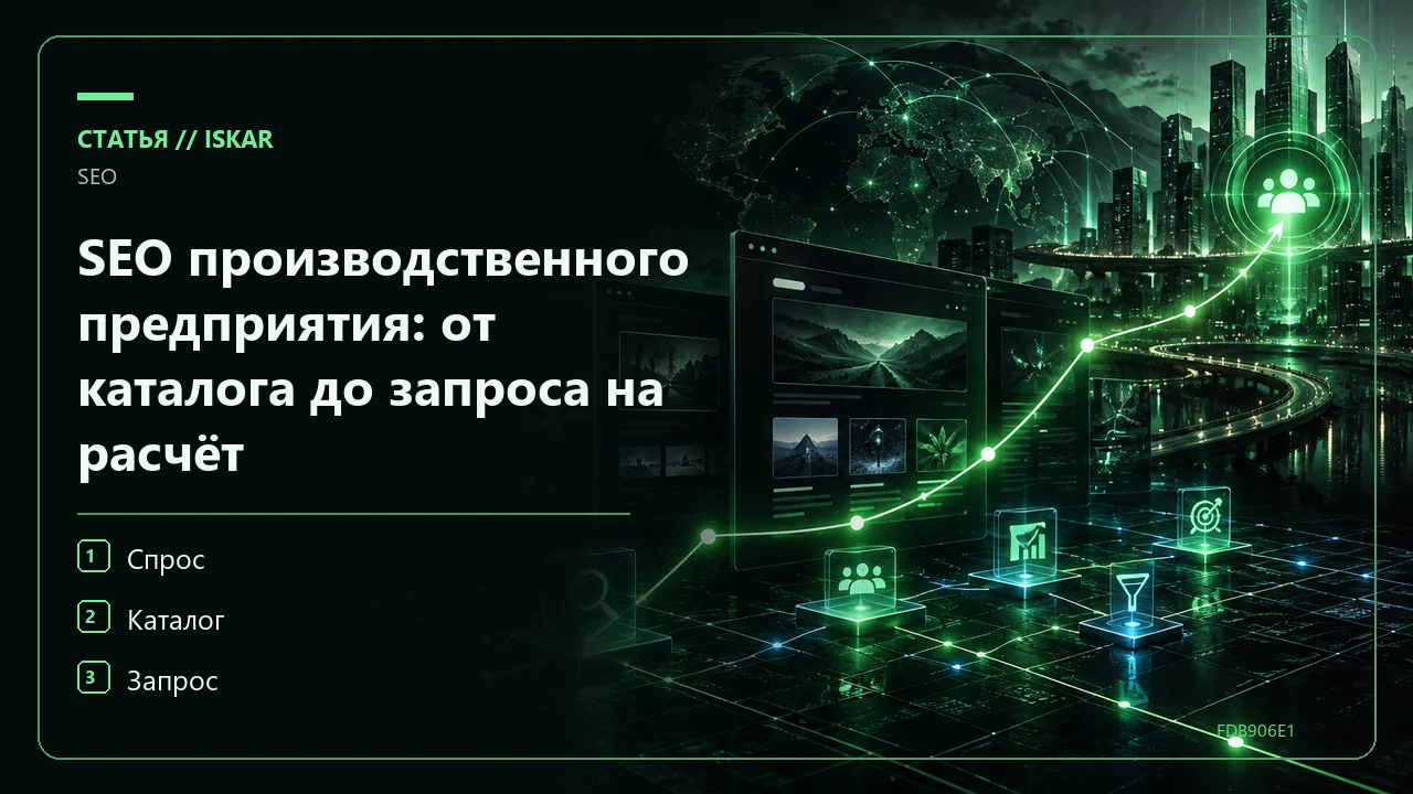 SEO производственного предприятия: от каталога до запроса на расчёт фото