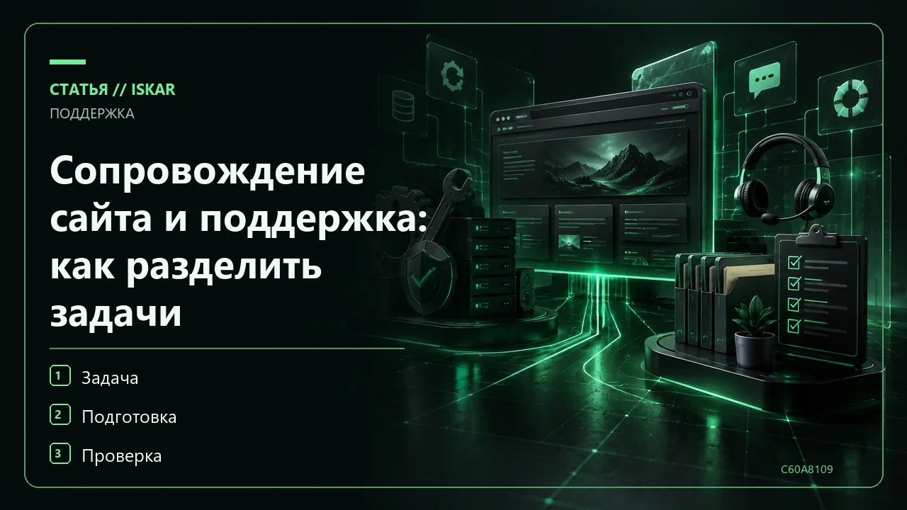 Сопровождение сайта и поддержка: как разделить задачи фото