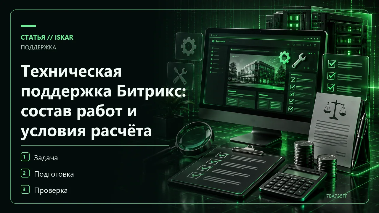 Техническая поддержка Битрикс: состав работ и условия расчёта фото