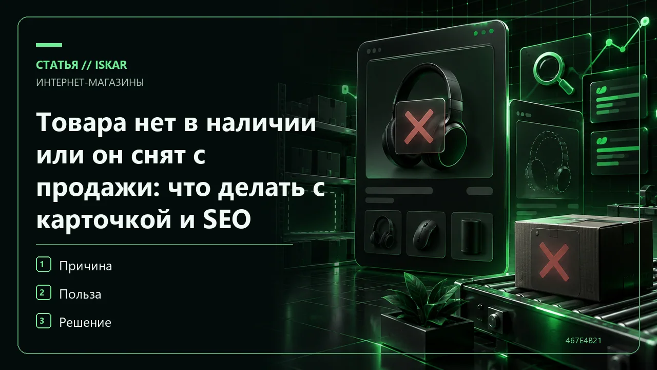 Товара нет в наличии или он снят с продажи: что делать с карточкой и SEO фото Товара нет в наличии или он снят с продажи: что делать с карточкой и SEO фото