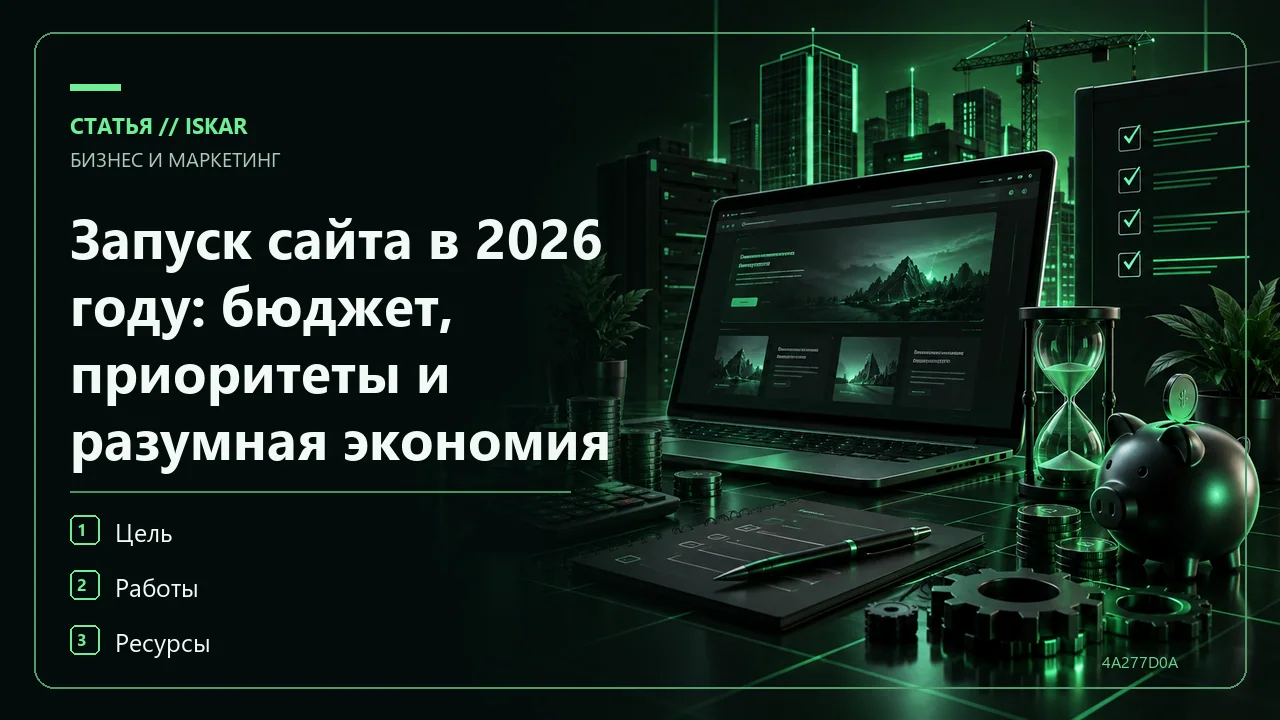 Запуск сайта в 2026 году: бюджет, приоритеты и разумная экономия фото