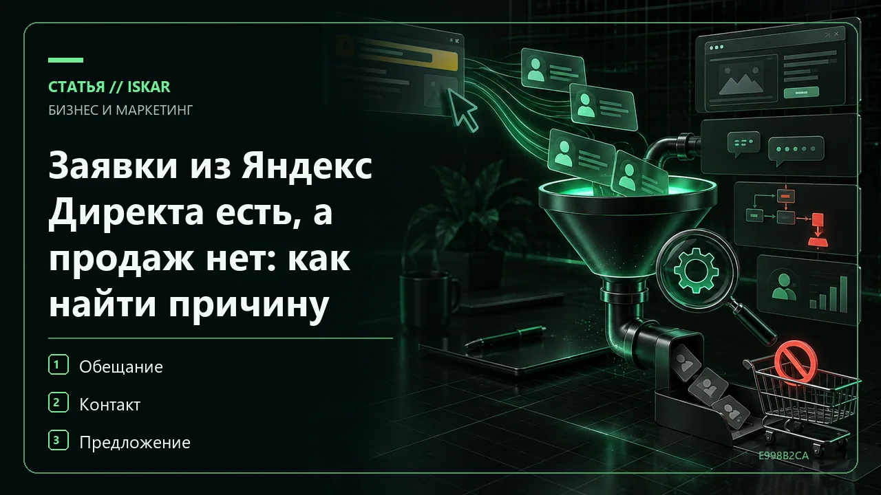 Заявки из Яндекс Директа есть, а продаж нет: как найти причину фото