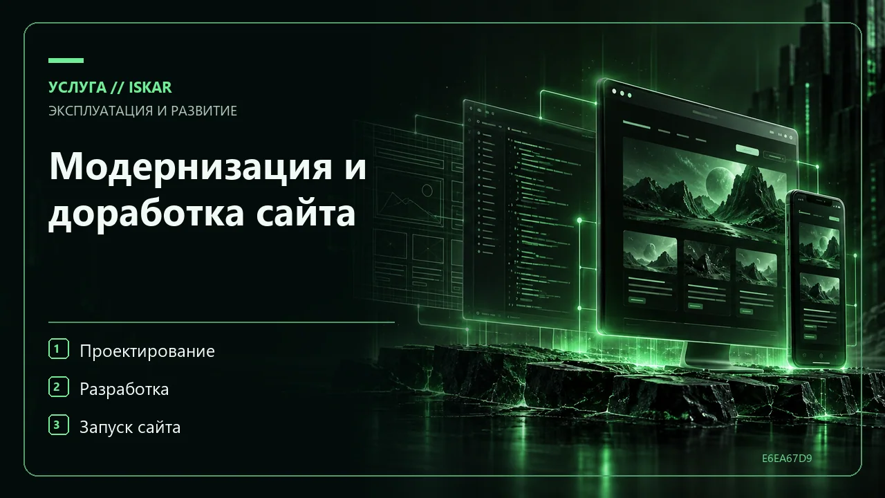 Модернизация и доработка сайта фото