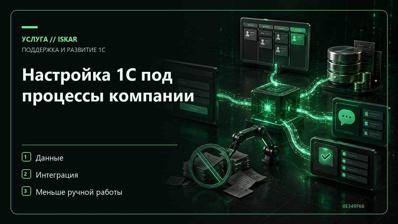 Настройка 1С под процессы компании фото