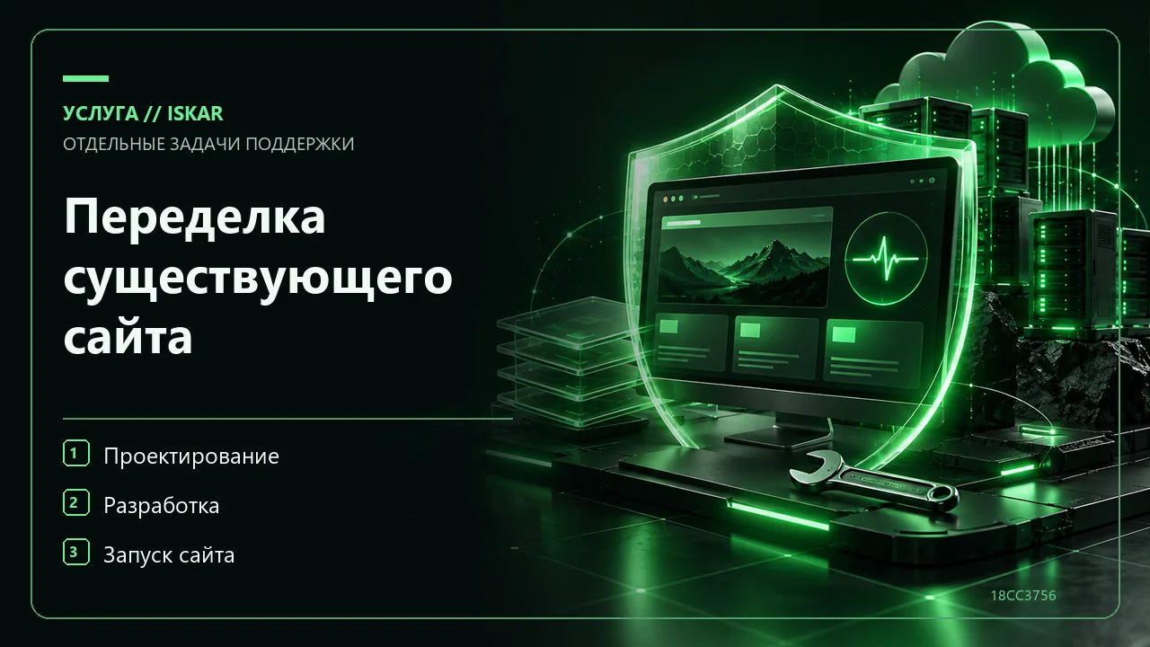 Переделка существующего сайта фото