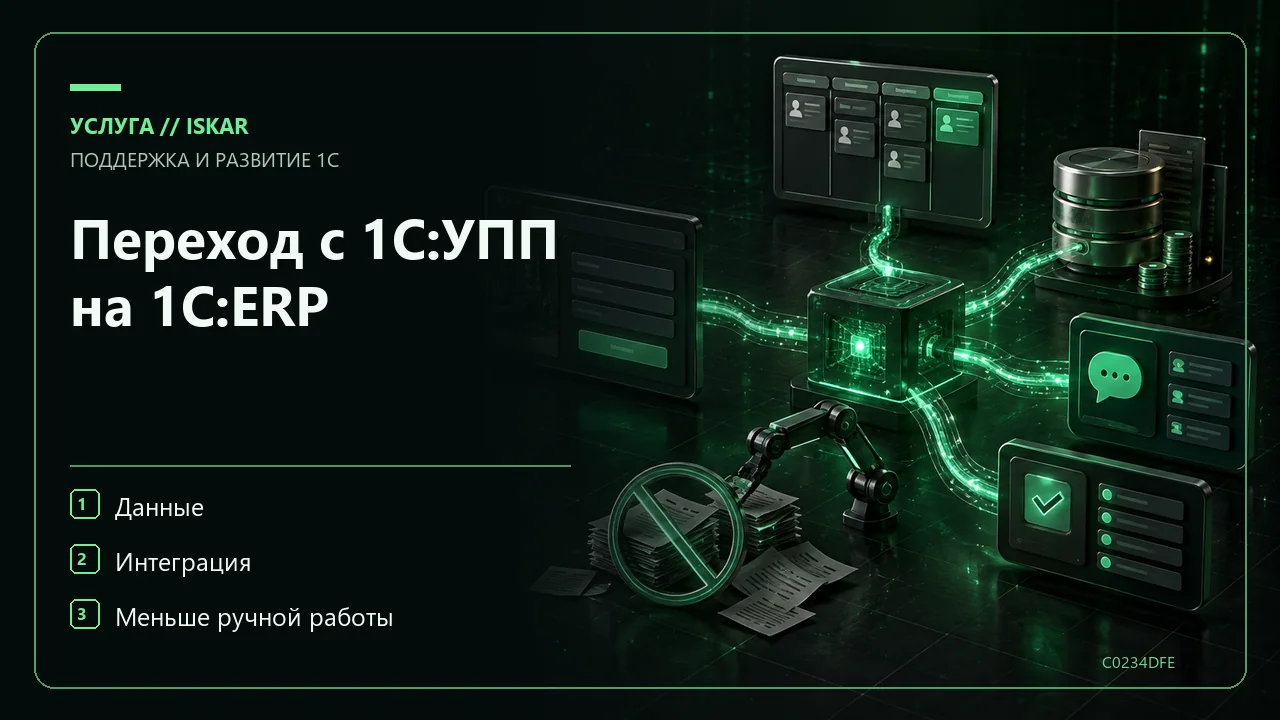 Переход с 1С:УПП на 1С:ERP фото
