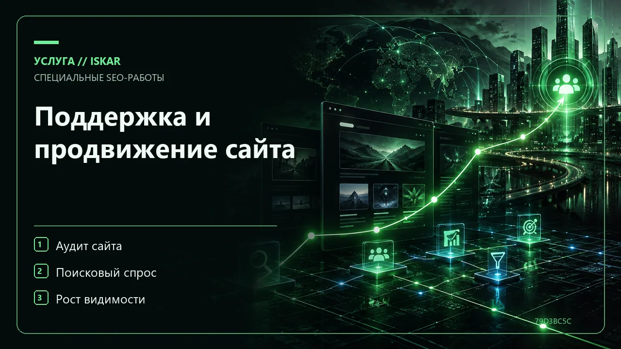 Поддержка и продвижение сайта фото