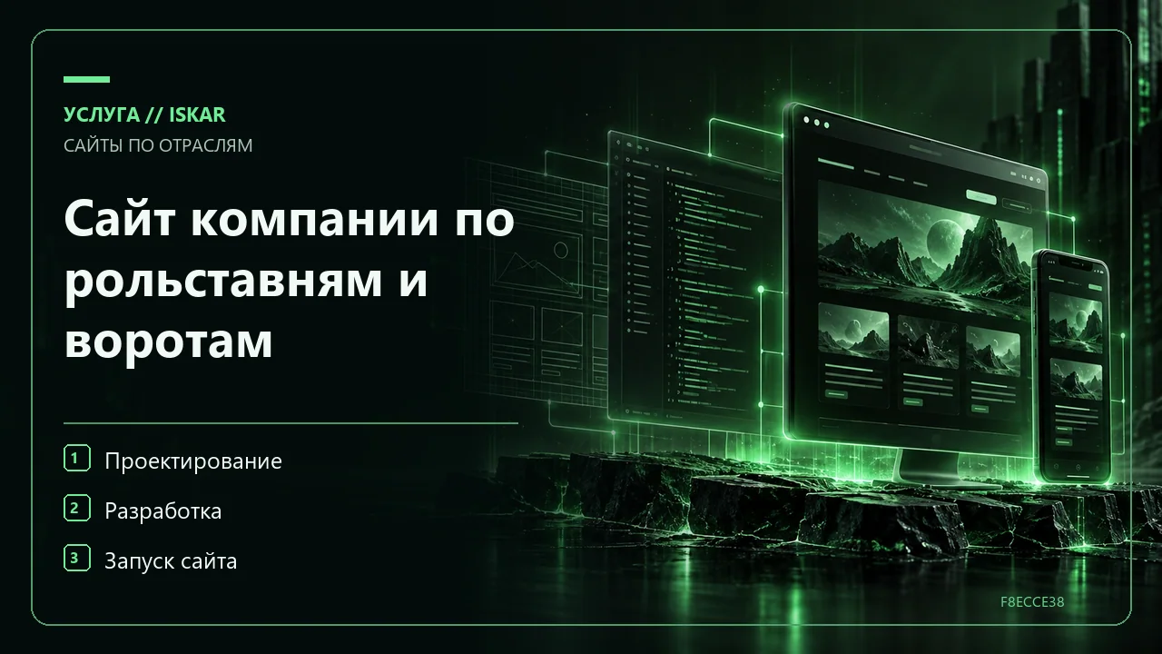 Сайт компании по рольставням и воротам фото