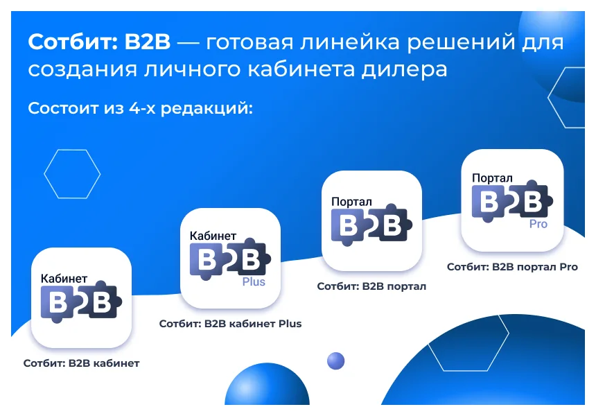 Экран Сотбит: B2B портал: сайт на готовом решении